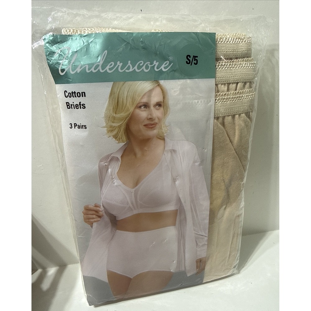 Underscore Cotton Briefs S/5 Beige 3 Pair 100% Cotton JCP